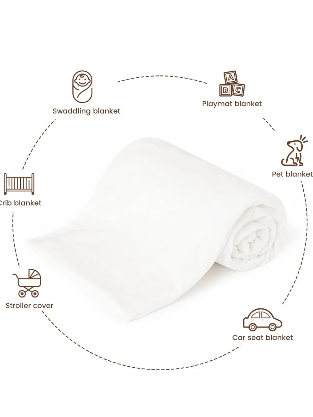 White Minky Baby Blanket - Soft Nursery Throw